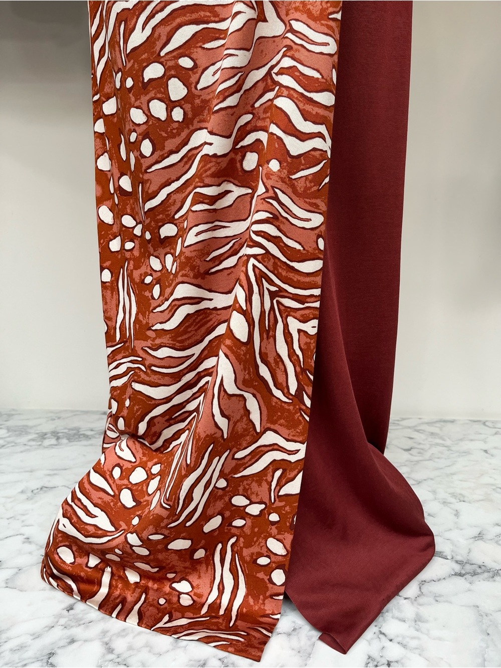 DVF DIANE VON FURSTENBERG chase dress in caramel/chestnut wrap maxi halter 2 - Picture 12 of 15